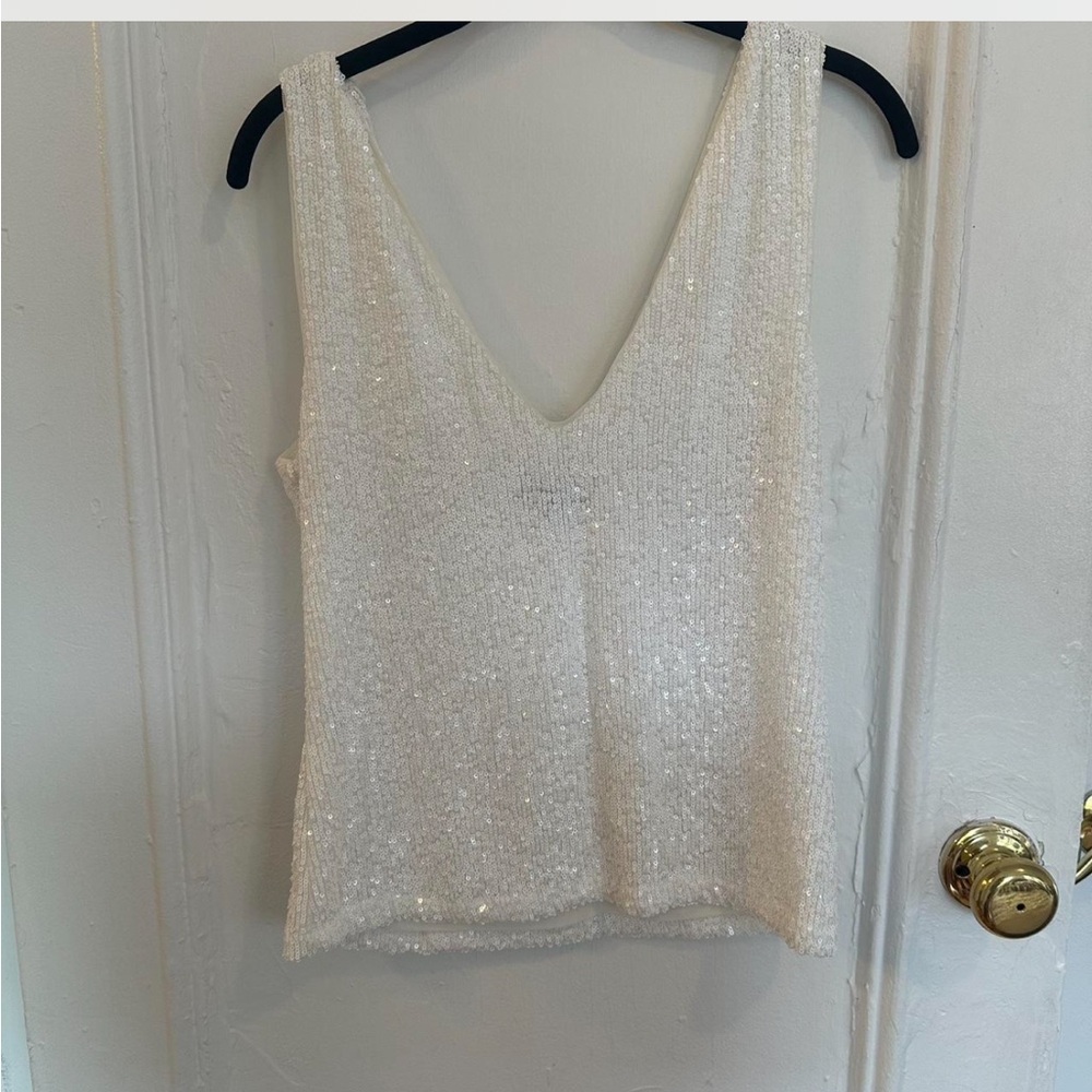 Generation Love White Sequin Tank Top